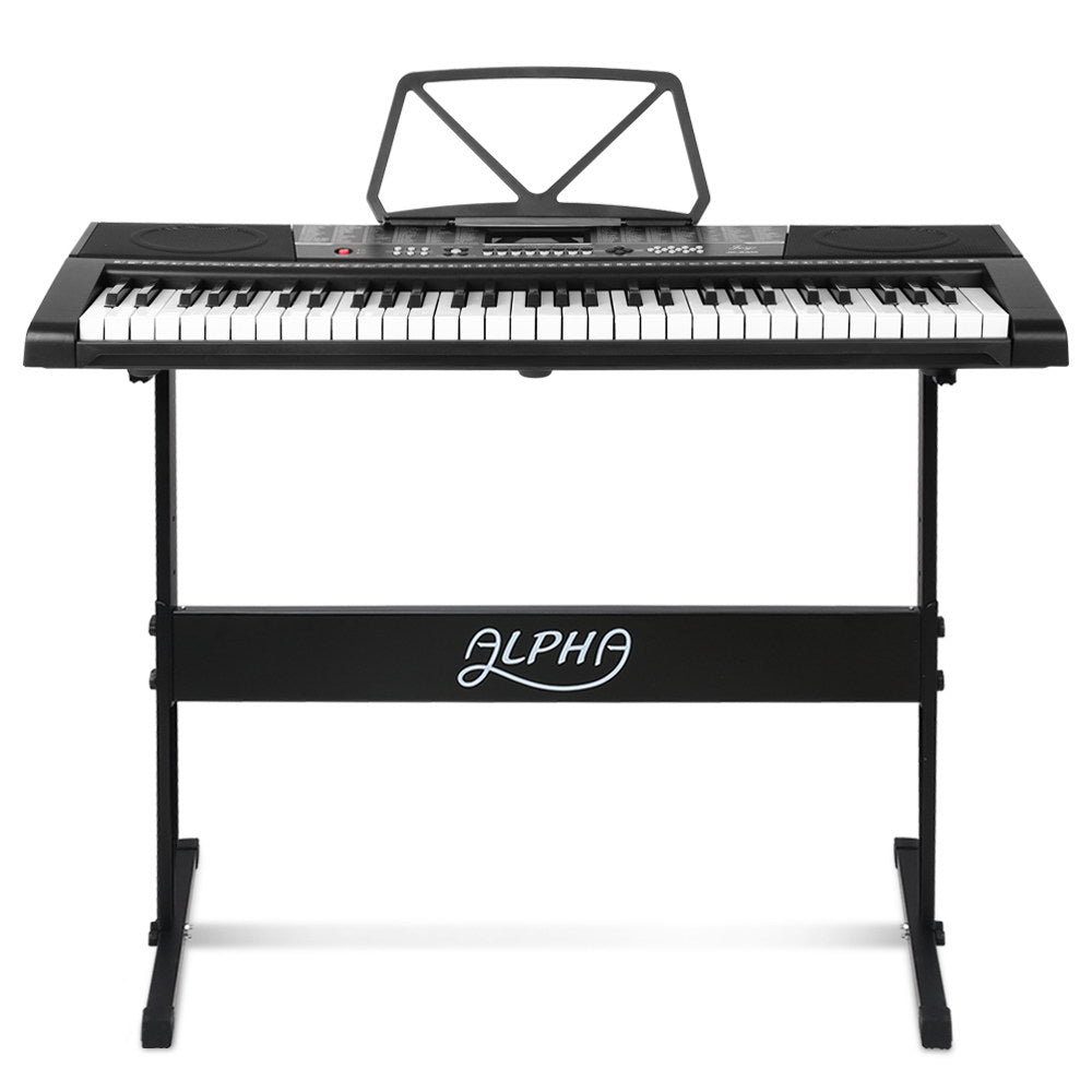 Alpha 61 Keys Electronic Piano Keyboard LED Electric w/Holder Music Stand USB Port-Audio &amp; Video &gt; Musical Instrument &amp; Accessories-PEROZ Accessories