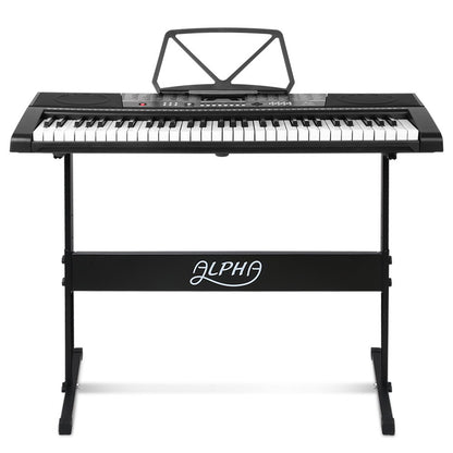 Alpha 61 Keys Electronic Piano Keyboard LED Electric w/Holder Music Stand USB Port-Audio &amp; Video &gt; Musical Instrument &amp; Accessories-PEROZ Accessories