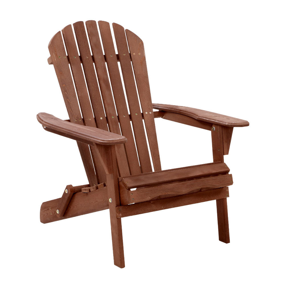 Gardeon Outdoor Furniture Beach Chair Wooden Adirondack Patio Lounge Garden-Furniture &gt; Outdoor-PEROZ Accessories