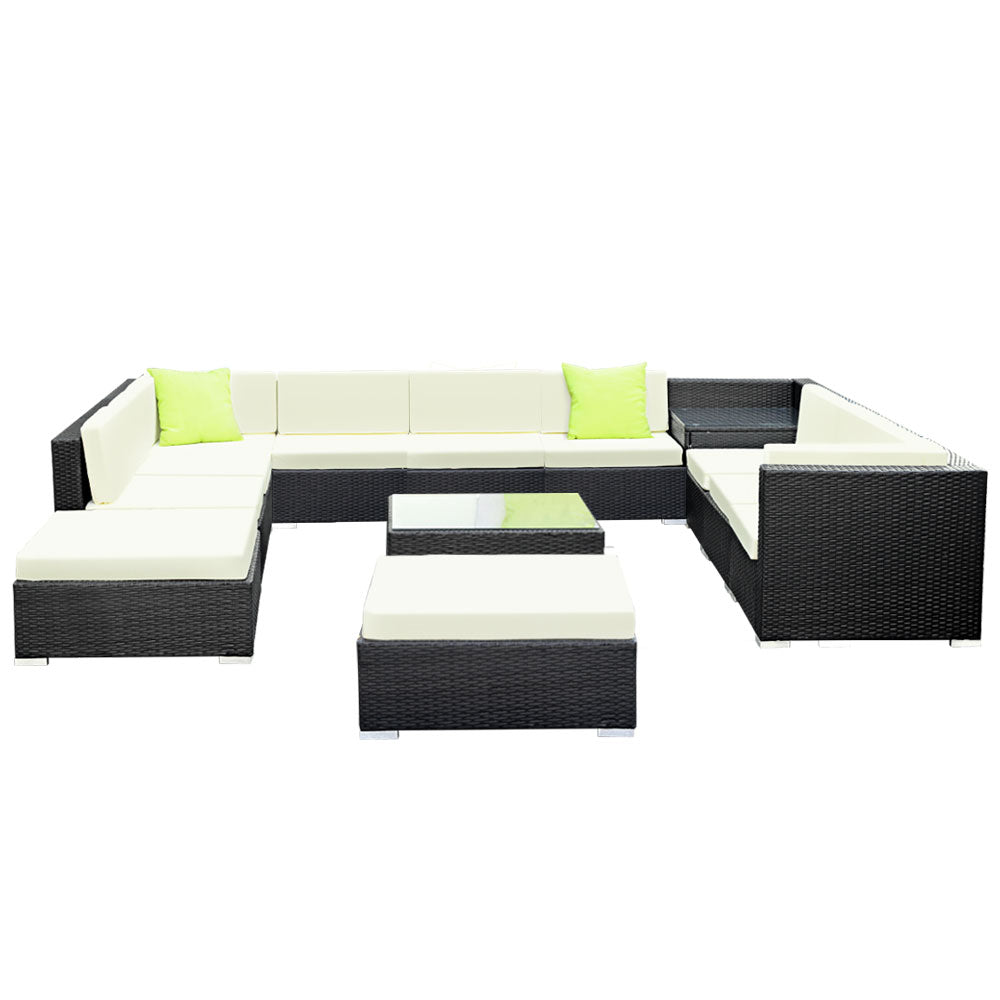 Gardeon 13PC Outdoor Furniture Sofa Set Wicker Garden Patio Lounge-Furniture &gt; Outdoor-PEROZ Accessories