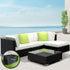 Gardeon 5PC Sofa Set with Storage Cover Outdoor Furniture Wicker-Furniture > Outdoor-PEROZ Accessories