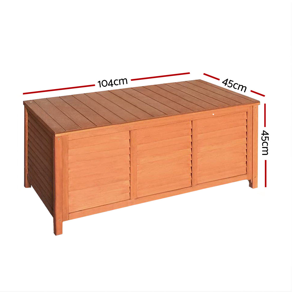 Gardeon Outoor Fir Wooden Storage Bench-Home &amp; Garden &gt; Storage-PEROZ Accessories