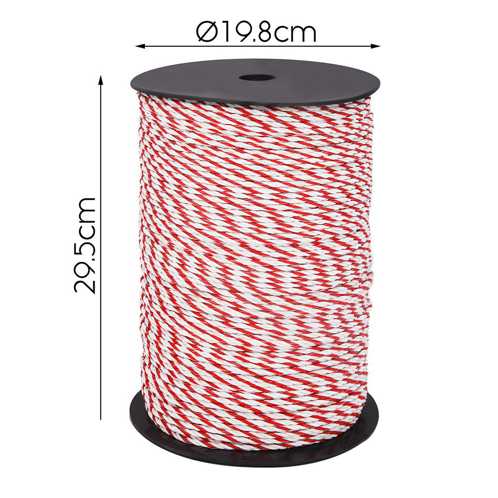 Giantz 1000M Electric Fence Wire Tape Poly Stainless Steel Temporary Fencing Kit-Pet Care &gt; Farm Supplies-PEROZ Accessories