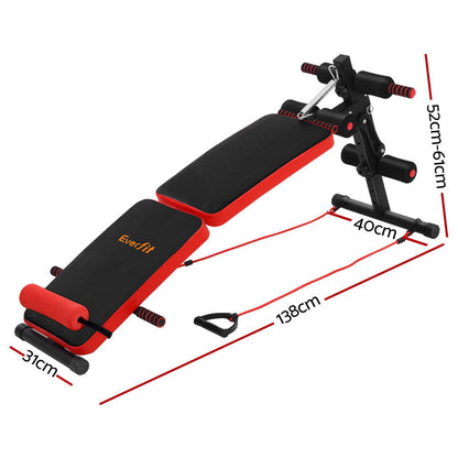 Everfit Weight Bench Sit Up Bench Press Foldable Home Gym Equipment-Sports &amp; Fitness &gt; Fitness Accessories-PEROZ Accessories