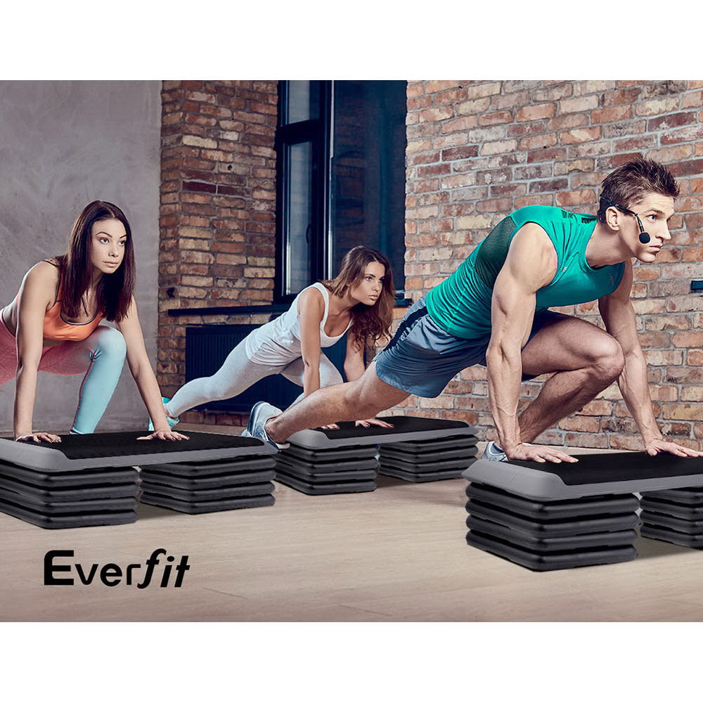 Everfit Set of 4 Aerobic Step Risers Exercise Stepper Workout Gym Fitness Bench Platform-Sports &amp; Fitness &gt; Fitness Accessories-PEROZ Accessories