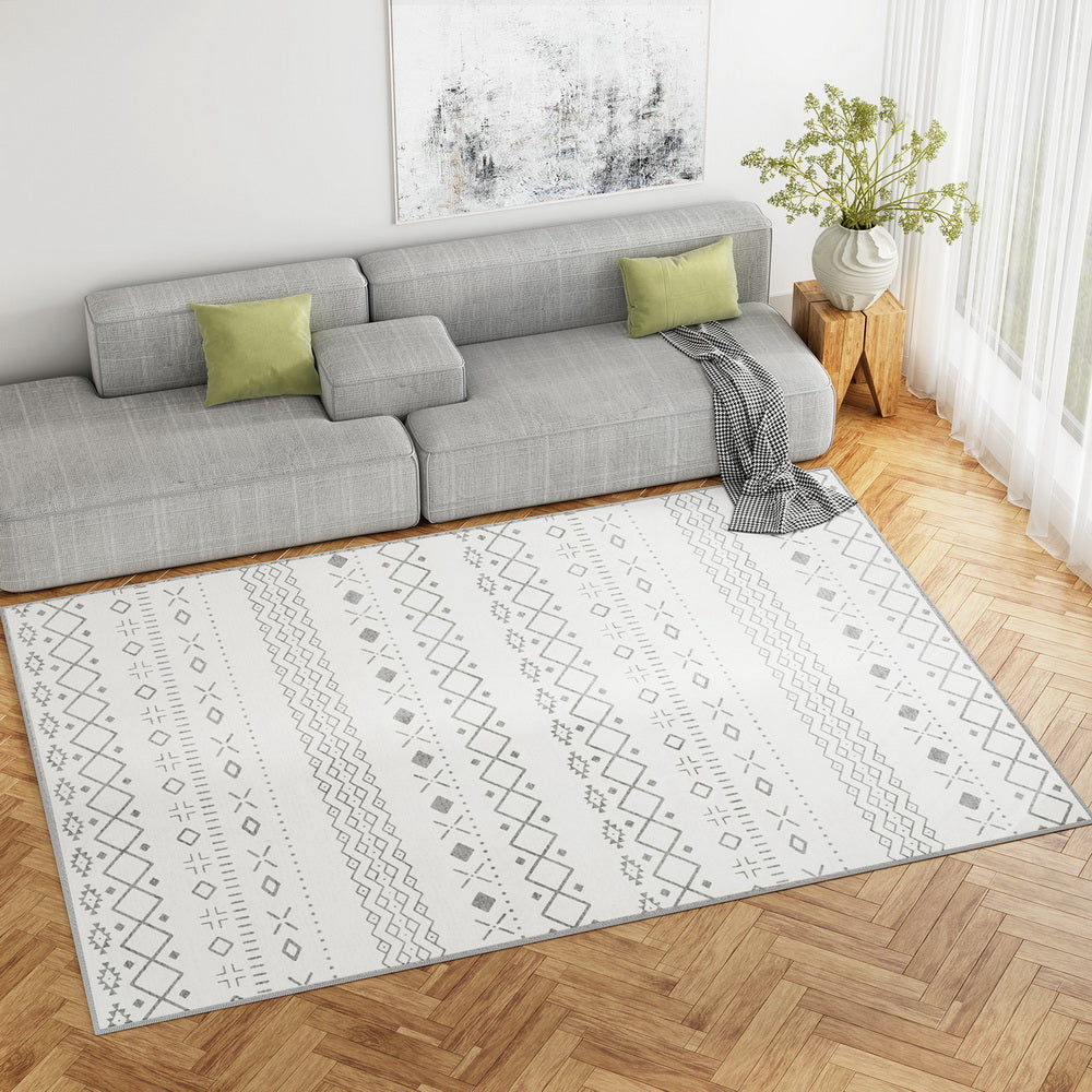 Artiss Floor Rugs 200x290cm Washable Area Mat Large Carpet Soft Short Pile Una-Home &amp; Garden &gt; Rugs-PEROZ Accessories