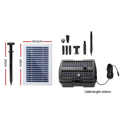 Gardeon Solar Pond Pump with Filter Box 4.6FT-Home &amp; Garden &gt; Garden Tools-PEROZ Accessories