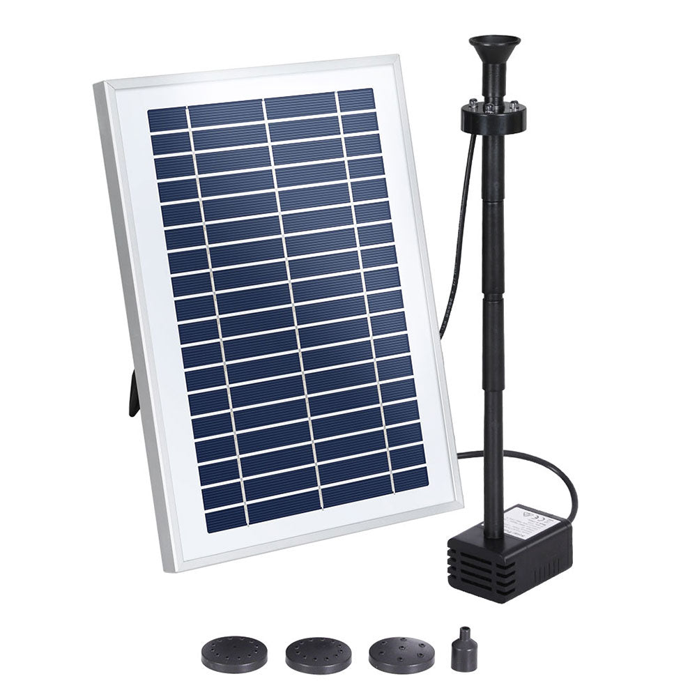 Gardeon Solar Pond Pump with Battery LED Lights 4.4FT-Home &amp; Garden &gt; Fountains-PEROZ Accessories