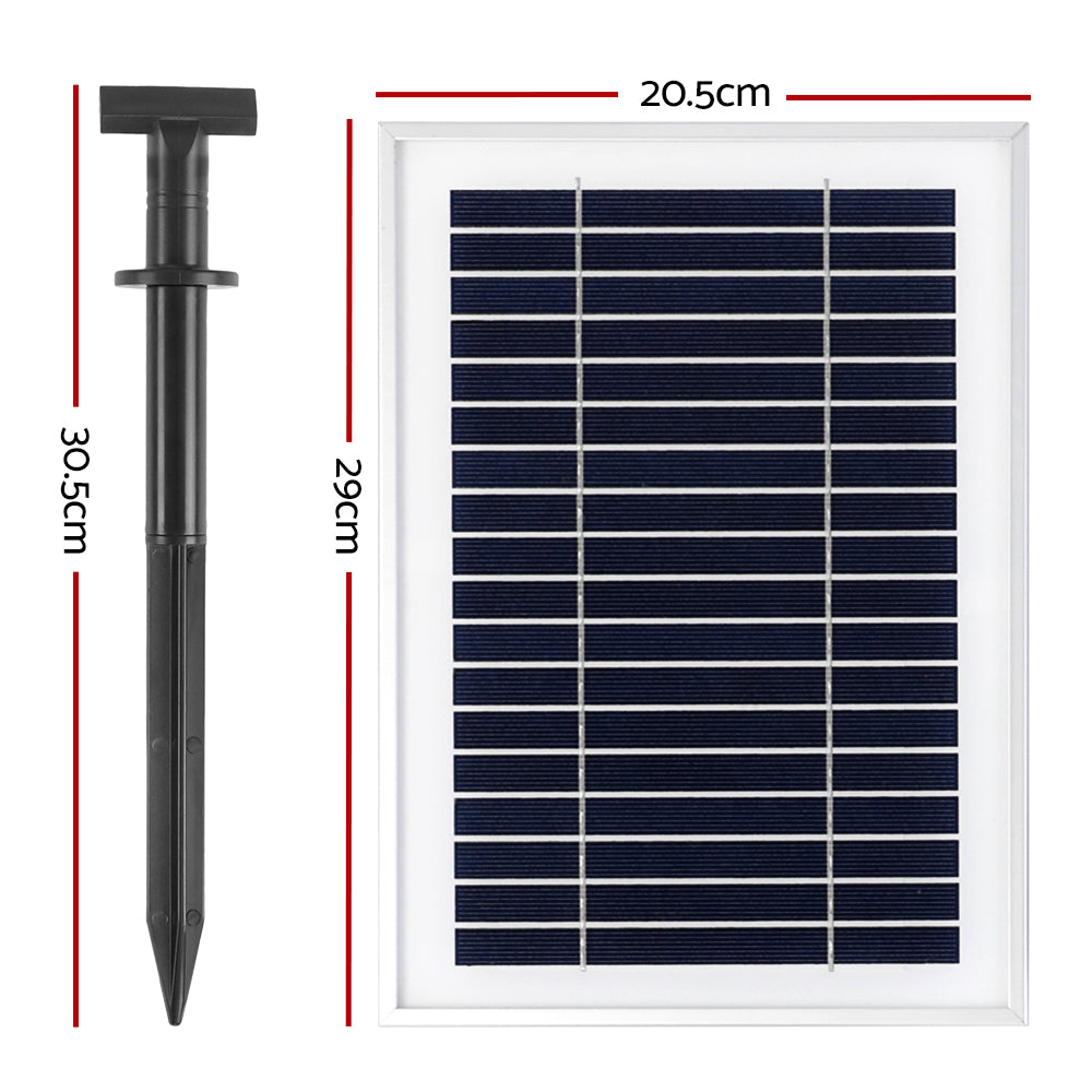 Gardeon Solar Pond Pump with Battery Kit LED Lights 4.3FT-Home &amp; Garden &gt; Garden Tools-PEROZ Accessories