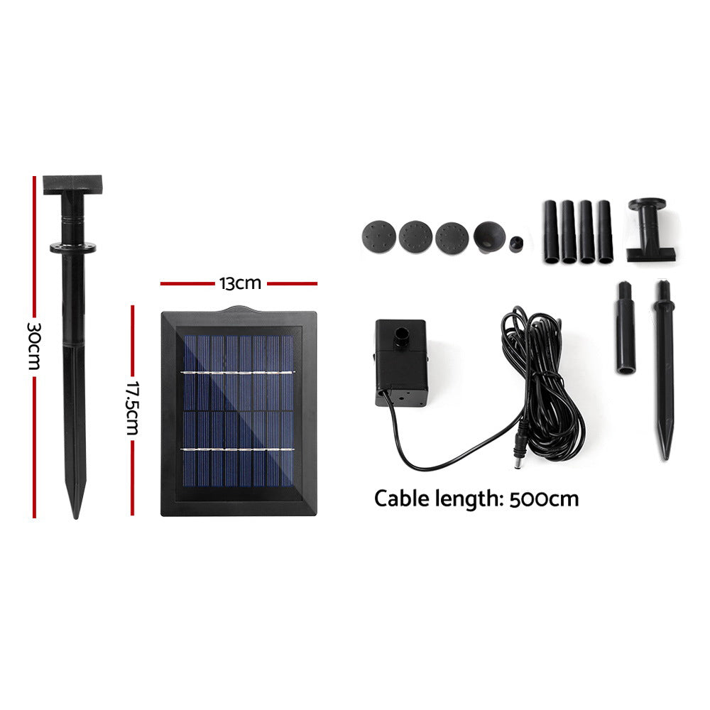 Gardeon Solar Pond Pump 4FT-Home &amp; Garden &gt; Fountains-PEROZ Accessories