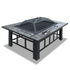 Fire Pit BBQ Grill Stove Table Ice Pits Patio Fireplace Heater 3 IN 1-Home & Garden > Firepits-PEROZ Accessories