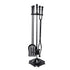 Grillz Fireplace Tool Set Fire Place Tools Poker Brush Shovel Stand Tongs-Home & Garden > Firepits-PEROZ Accessories