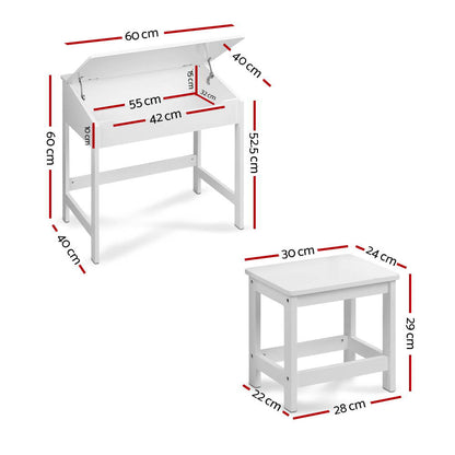 Keezi Kids Table Chairs Set Children Drawing Writing Desk Storage Toys Play-Baby &amp; Kids &gt; Kid&