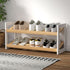 Artiss Shoe Rack Wooden Storage 2 Tier Tilted Shelves Stand Organizer Kara-Home & Garden > Storage-PEROZ Accessories