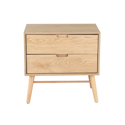 Artiss Bedside Table 2 Drawers Side End Table Nightstand Legs Bedroom Storage-Furniture &gt; Bedroom-PEROZ Accessories