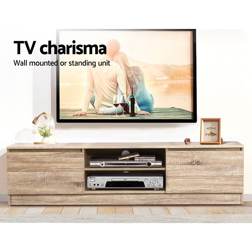 Artiss 160CM TV Stand Entertainment Unit Lowline Storage Cabinet Wooden-Entertainment Units - Peroz Australia - Image - 5