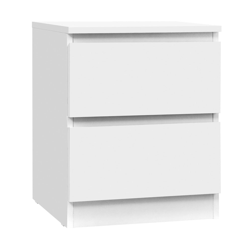 Artiss Bedside Table Cabinet Lamp Side Tables Drawers Nightstand Unit White-Furniture &gt; Bedroom - Peroz Australia - Image - 2