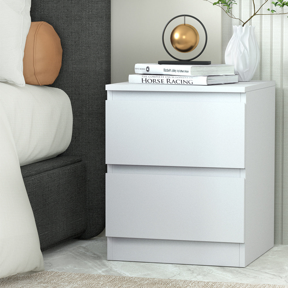 Artiss Bedside Table Cabinet Lamp Side Tables Drawers Nightstand Unit White-Furniture &gt; Bedroom - Peroz Australia - Image - 1