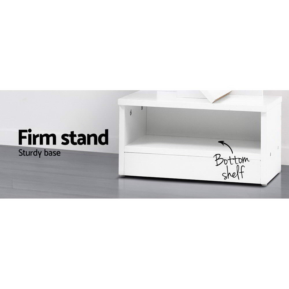 Artiss Display Shelf 7-Shelf Tree Bookshelf Book Storage Rack Bookcase White-Bookcases &amp; Shelves - Peroz Australia - Image - 6