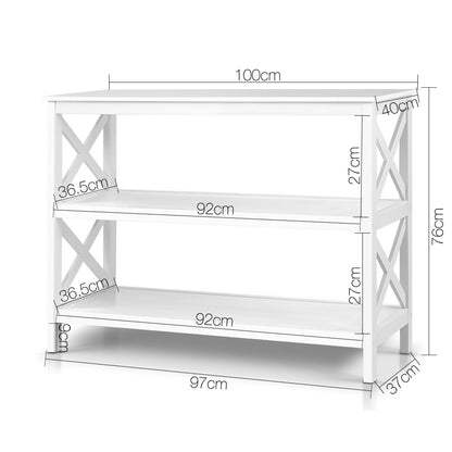 Artiss Wooden Storage Console Table - White-Furniture &gt; Living Room - Peroz Australia - Image - 3