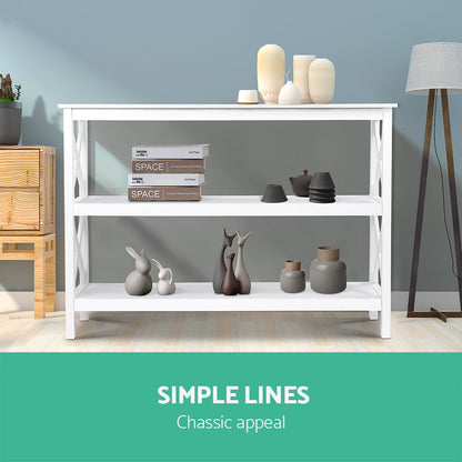 Artiss Wooden Storage Console Table - White-Furniture &gt; Living Room - Peroz Australia - Image - 4