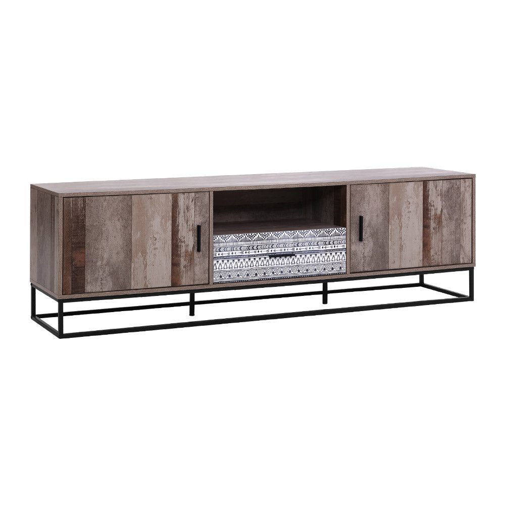 Artiss TV Cabinet Entertainment Unit Stand Storage Wooden Industrial Rustic 180cm-Entertainment Units - Peroz Australia - Image - 1