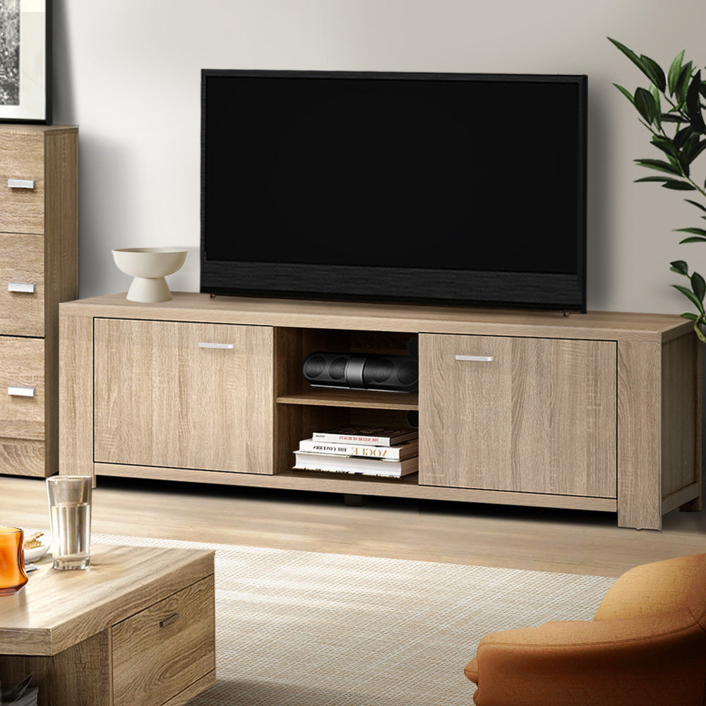 Artiss TV Cabinet Entertainment Unit TV Stand Display Shelf Storage Cabinet Wooden-Entertainment Units - Peroz Australia - Image - 2