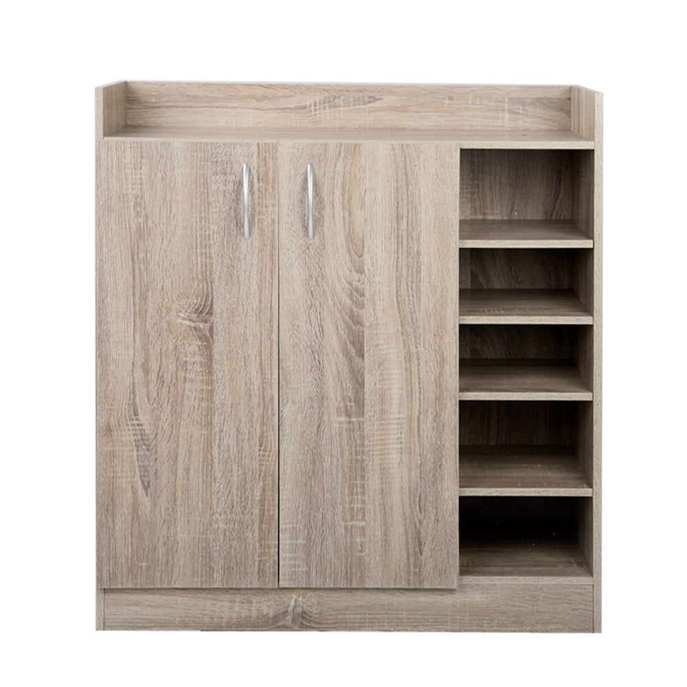 Artiss 2 Doors Shoe Cabinet Storage Cupboard - Wood-Home &amp; Garden &gt; Storage - Peroz Australia - Image - 4