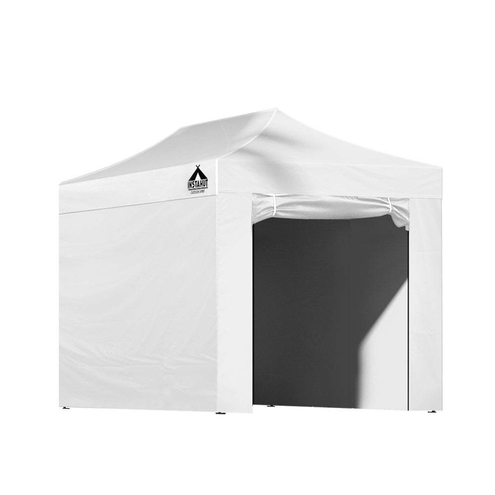 Instahut Gazebo 3x4.5 Pop Up Marquee Folding Tent Wedding Gazebos Camping Outdoor Shade Canopy White-Occasions &gt; Wedding Accessories-PEROZ Accessories