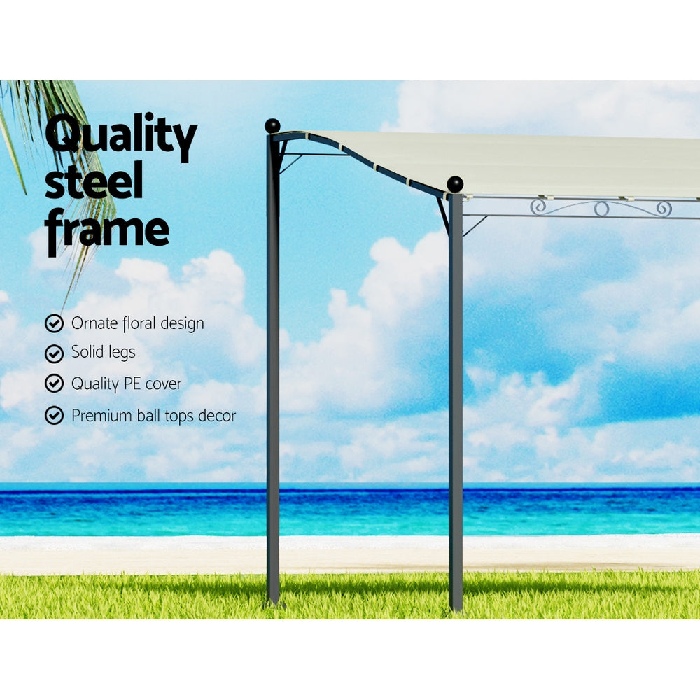 Instahut Gazebo 3m Party Marquee Outdoor Event Wedding Tent Iron Art Canopy-Gazebos-PEROZ Accessories