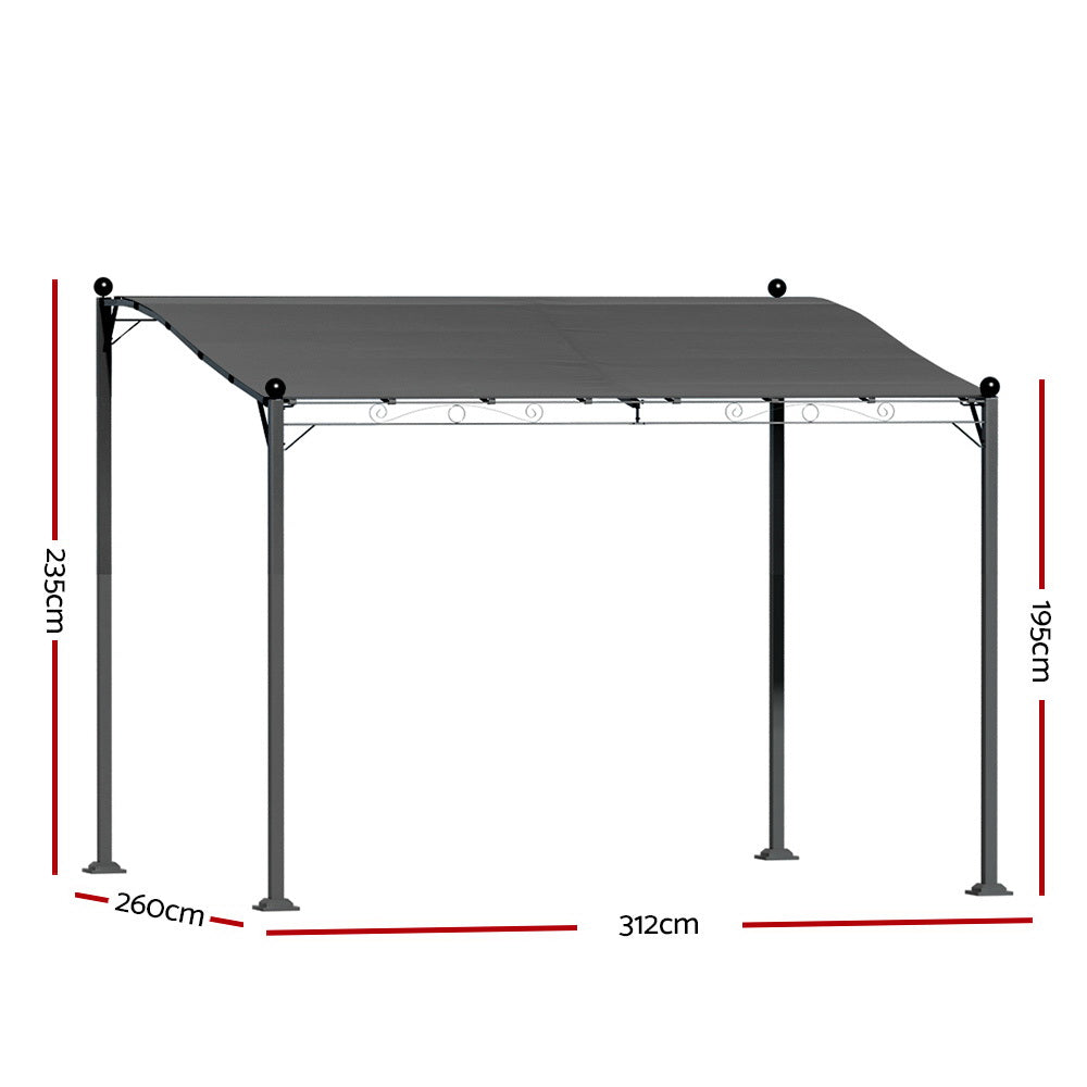 Instahut Gazebo 3m Party Marquee Outdoor Wedding Tent Iron Art Canopy Patio-Home &amp; Garden &gt; Shading-PEROZ Accessories