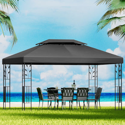 Instahut Gazebo 4x3m Party Marquee Outdoor Wedding Event Tent Iron Art Patio-Gazebos-PEROZ Accessories