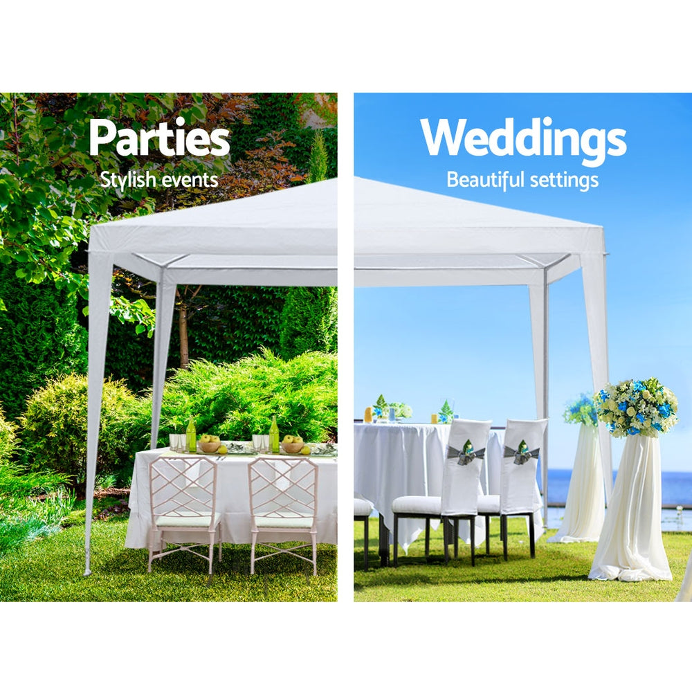 Instahut Wedding Gazebo Outdoor Marquee Party Tent Event Canopy Camping 3x3 White-Home &amp; Garden &gt; Shading-PEROZ Accessories