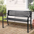 Gardeon Steel Modern Garden Bench - Black-Furniture > Outdoor-PEROZ Accessories
