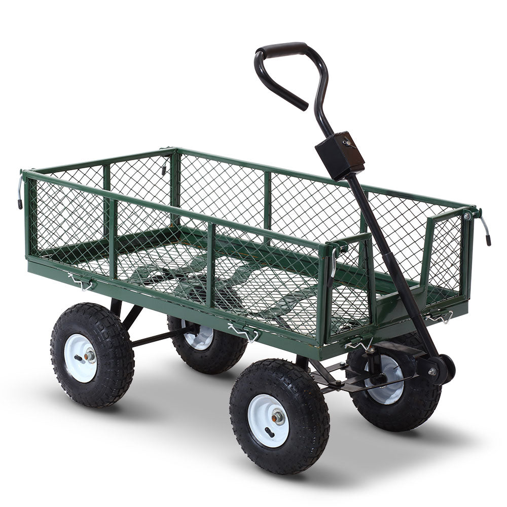 Gardeon Mesh Garden Steel Cart - Green-Home &amp; Garden &gt; Garden Tools-PEROZ Accessories