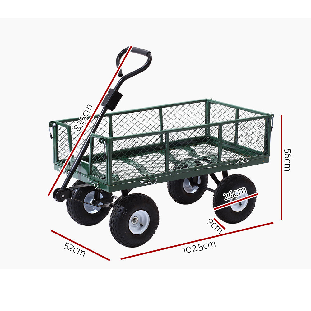 Gardeon Mesh Garden Steel Cart - Green-Home &amp; Garden &gt; Garden Tools-PEROZ Accessories