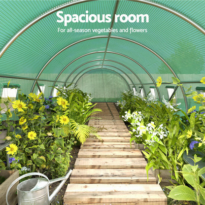 Greenfingers Greenhouse Walk in Green House Tunnel Plant Garden Shed Dome 9x3x2M-Home &amp; Garden &gt; Green Houses-PEROZ Accessories