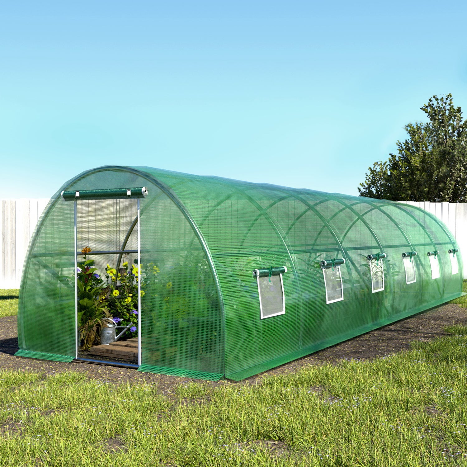 Greenfingers Greenhouse Walk in Green House Tunnel Plant Garden Shed Dome 9x3x2M-Home &amp; Garden &gt; Green Houses-PEROZ Accessories