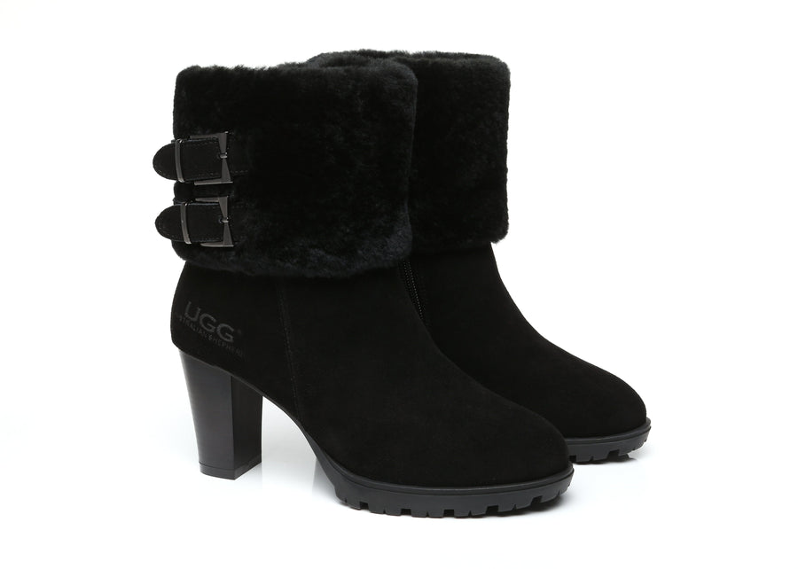 Australian Shepherd UGG Boots Women Shearling Heels Style Candice-Boots-PEROZ Accessories