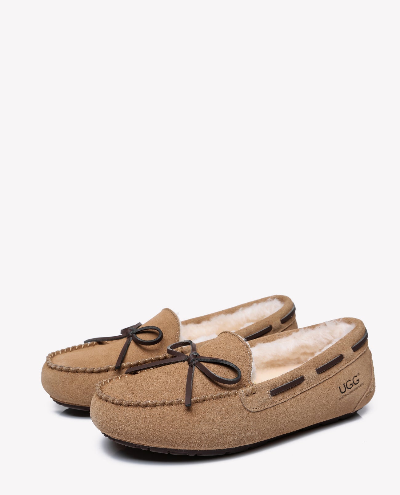 Australian Shepherd Joey Moccasin UGG Women Casual Flats-Loafers &amp; Moccasins-PEROZ Accessories