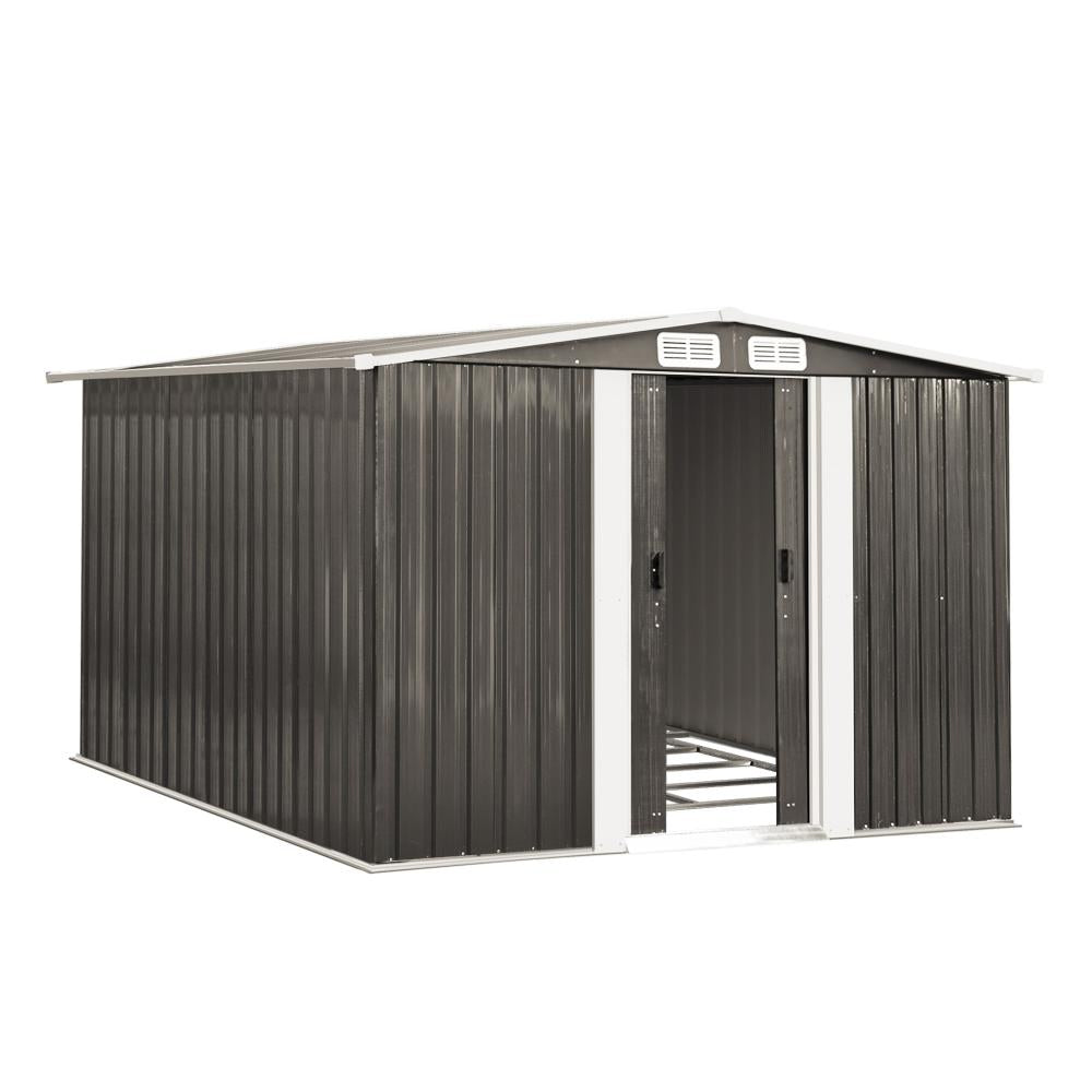 Shop Livsip Garden Shed Outdoor Storage Sheds 2.57x2.05M Workshop Cabin Metal Base  | PEROZ Australia