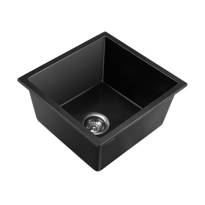 Shop Welba Kitchen Sink 38x38cm Granite Stone Sink Laundry Basin Single Bowl Black  | PEROZ Australia