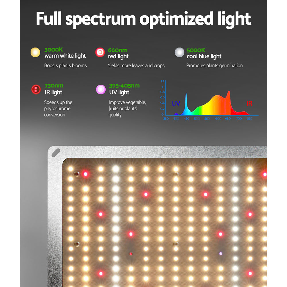 Greenfingers Grow Tent 2200W LED Grow Light Hydroponic Kit System 2.4x1.2x2M-Home &amp; Garden &gt; Green Houses-PEROZ Accessories