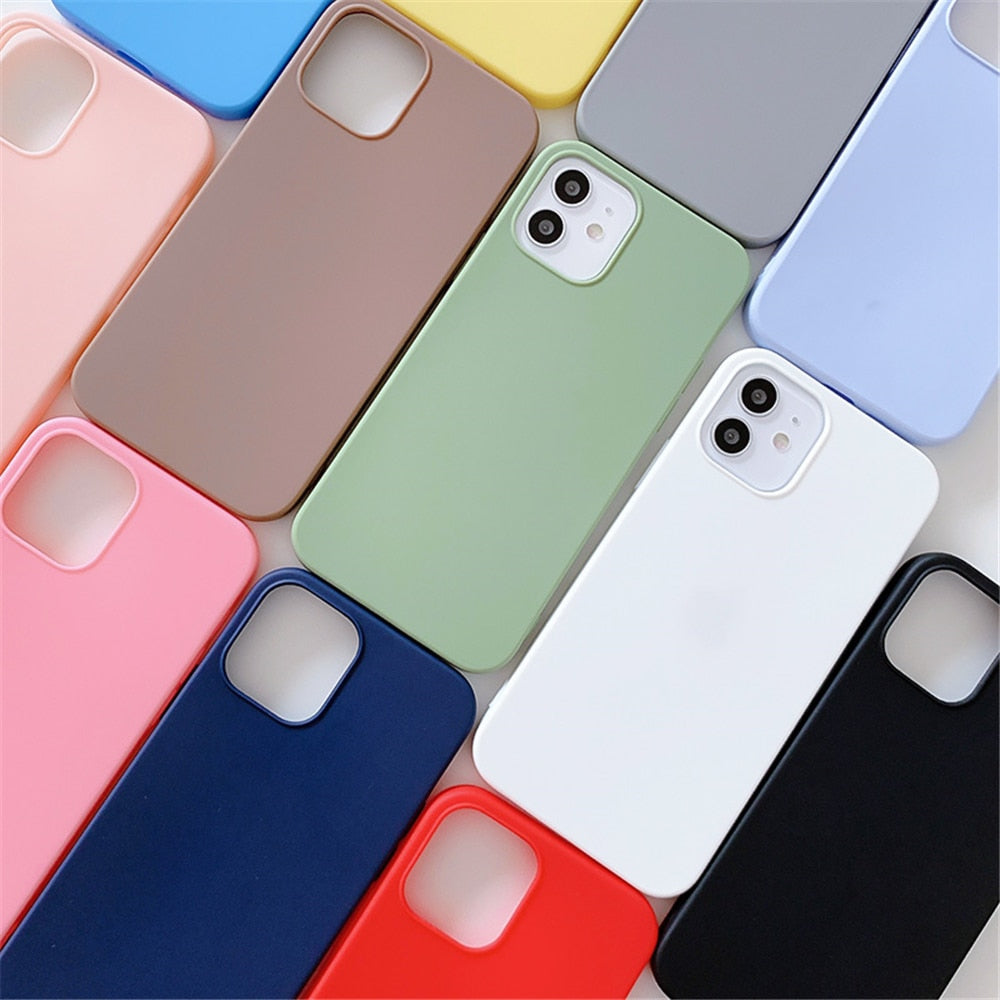 Anymob iPhone Gray Silicone Plain Phone Case Soft Candy Cover-Mobile Phone Cases-PEROZ Accessories