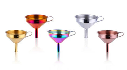 AnyGleam Funnel with Detachable Strainer 2Pcs Red Rainbow Stainless Steel with Wide Cone Mouth Funnel for Small Can Jar Kitchen Utensil-Kitchen &amp; Dining-PEROZ Accessories