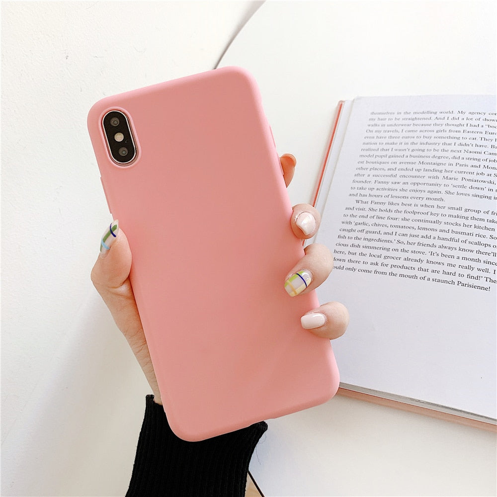 Anymob iPhone Blue Candy Color Silicone Phone Case Soft TPU Back Cases Cover-Mobile Phone Cases-PEROZ Accessories