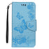 Anymob iPhone Case Blue Fashion Flip Butterfly Print Card Slot Wallet Leather Back Cover-Mobile Phone Cases-PEROZ Accessories