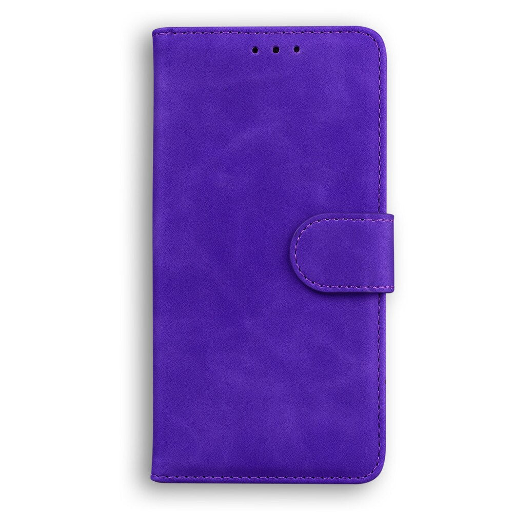 Anymob Samsung Case Purple Fashion Magnetic Flip Solid Color card Slot wallet Back Cover-Mobile Phone Cases-PEROZ Accessories