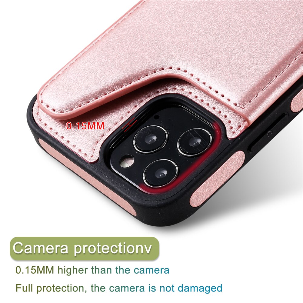 Anymob iPhone Pink Business Flip Case Wallet Leather Shell Cover-Mobile Phone Cases-PEROZ Accessories