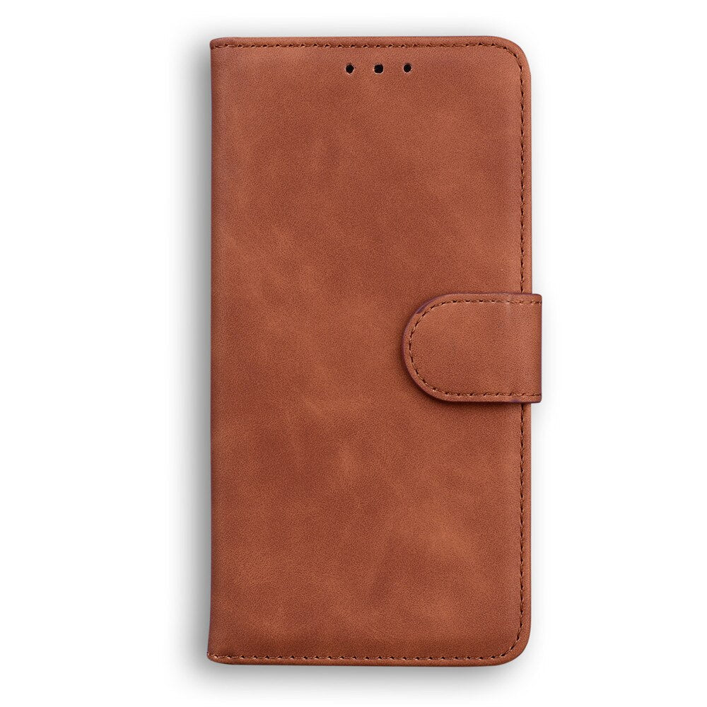 Anymob iPhone Mustard Solid Color Card Slot Leather Case Magnetic Wallet Back Phone Cover-Mobile Phone Cases-PEROZ Accessories